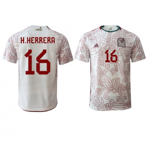 Maillot de foot Mexique Hector Herrera #16 Extérieur vêtements Monde 2022 Manches Courtes
